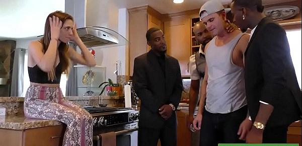  Beau Reed suck gay black cocks in the kitchen